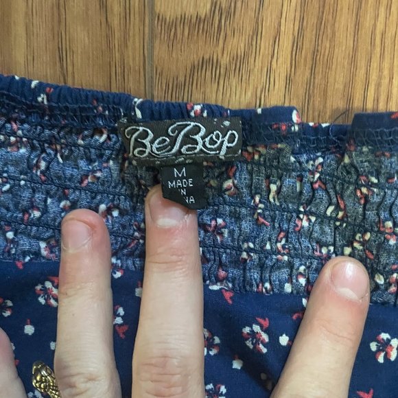 Floral Pattern BeBop strapless mini dress, Size M. - Picture 5 of 5